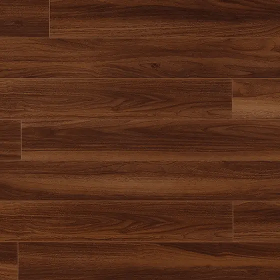 Piso laminado Splendor Walnut, tono madera oscura