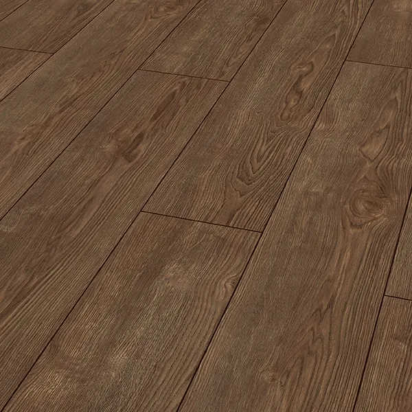 Piso híbrido Kiwi Ruby Oak Brown, tono madera oscura